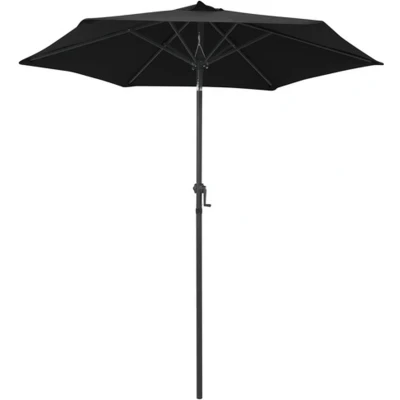 Afbeelding van Parasol 200x224 cm aluminium zwart