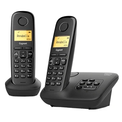 Afbeelding van Gigaset A270a Duo Dect Draadloze Telefoon Met Antwoordapparaat, Extra Handset, Zwart