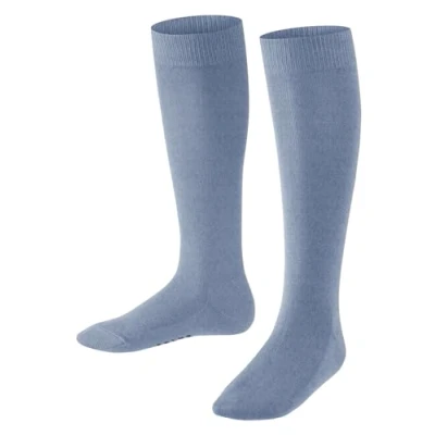 Image de FALKE Family K KH coton unies 1 paire, Chaussettes longues Mixte enfant, Bleu (Light Jeans 6662) nouveau écologique, 27 30
