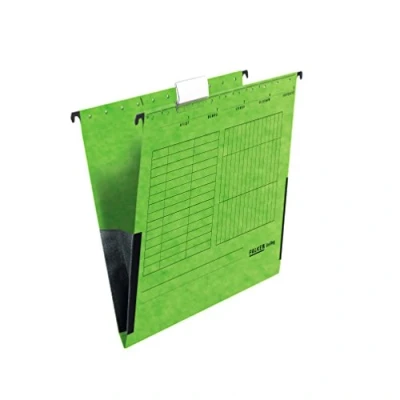 Afbeelding van Falken UniReg Hangmap, A4, linnenbescherming, groen, 5 stuks