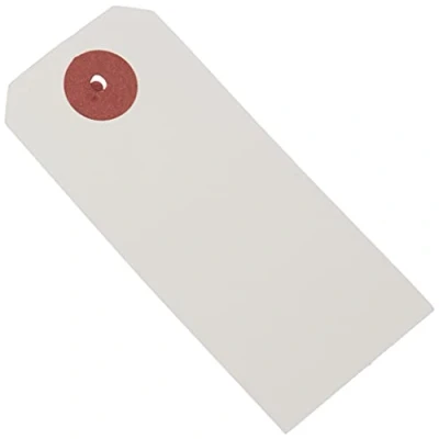 Afbeelding van Artemio 11006410 50 witte etiketten met metaaldraad