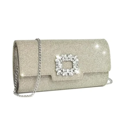 Afbeelding van Miss Lulu Elegante clutch met pailletten voor dames, schoudertas, bruiloft, feest, cocktail, eindejaarsbal, Goud
