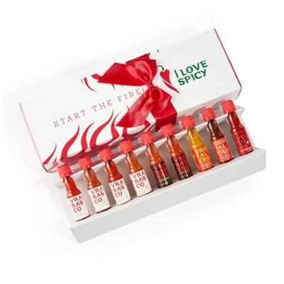 Afbeelding van I LOVE SPICY Start the Fire cadeauset (9 x 20 ml), collectie met 9 verschillende chilisauzen, pikante sauzen, variërend van zacht tot heel pikant, 1 6/5
