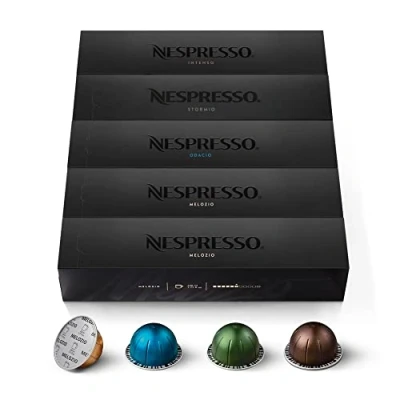 Afbeelding van NESPRESSO Vertuo, selectie van kenmerkende koffie (230 ml), medium tot donker roosteren, 50 koffiecapsules