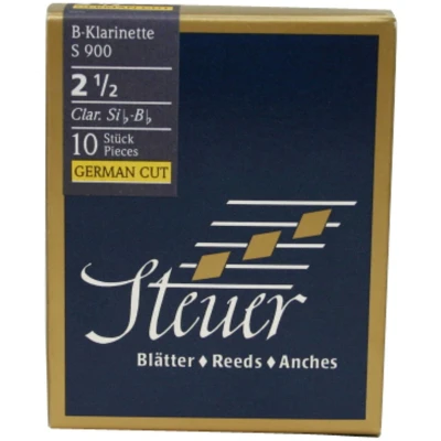 Afbeelding van Steuer S900 blauw Line 2,5 doos met 10 rieten Riet voor Bb klarinet (Duits)