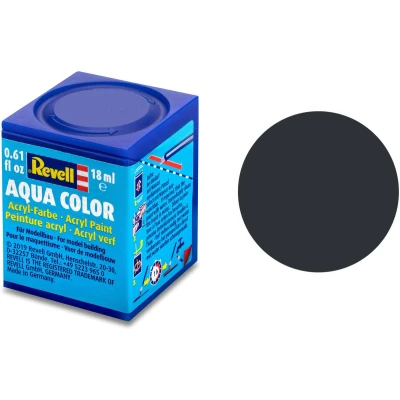 Afbeelding van Antraciet Mat Aqua Color 18 Ml Revell Modelbouwverf Op Waterbasis