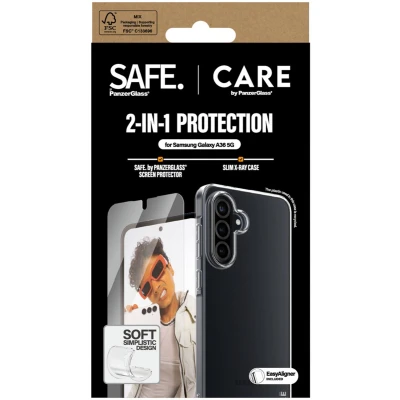 Afbeelding van CARE by PanzerGlass Fashion Backcover XR + Ultra Wide Fit Screenprotector incl. applicator voor de Samsung Galaxy A36 Transparant