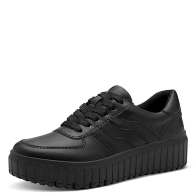 Afbeelding van Jana Baskets Vegan à lacets pour femme, Noir uni, 38 EU, EU