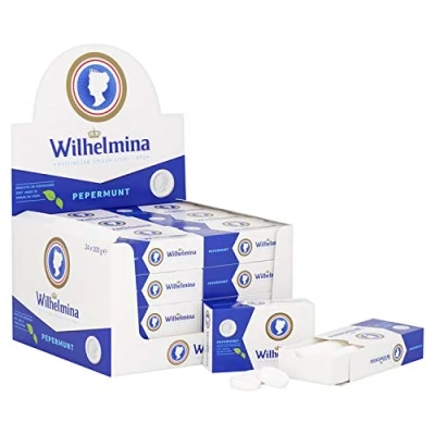 Afbeelding van Fortuin Wilhelmina Pepermunt Pfefferminze Nederlandse snoepjes, 100 g, 24 stuks