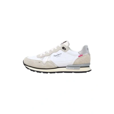 Afbeelding van Pepe Jeans BRIT FLY Sneakers laag, Dames, Maat: 36, Off white Polyester