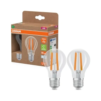 Image de OSRAM Energy Class en forme d&#039;ampouclassique, 5 W / 1055 lm, EEK A, lumière blanc froid (4000 K), CRI 80, verre transparent sans plomb, culot E27, IP20, diamètre 60 mm.
