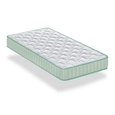 Afbeelding van Dormio Matras voor wieg van traagschuim, ademend, anti mijt, antibacterieel, pure Eliocel kern met hoge dichtheid, afmetingen: 60 x 120 cm, hoogte 12 cm.