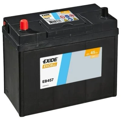 Afbeelding van EXIDE EXCELL EB457 Accu / Batterij 12V 45Ah 330A HONDA: CIVIC 6 Fastback, Hatchback