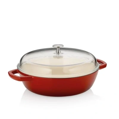 Afbeelding van Stoofpan met Deksel, Ø 28, 3.8 L, Gietijzer, Rood Kela Calido