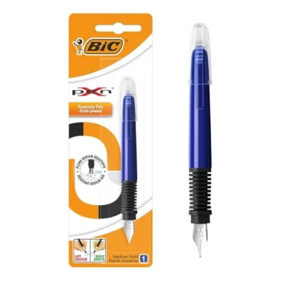 Afbeelding van BIC Xpen Vulpen, navulbaar, blauwe inkt, nachtblauw, koraal of groen (zonder keuze mogelijk), 1 blisterverpakking