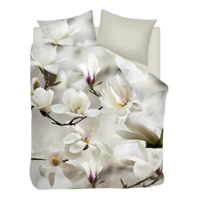 Afbeelding van Snoozing Floral Dekbedovertrek Lits jumeaux 260x200/220 cm + 2 kussenslopen 60x70 Wit