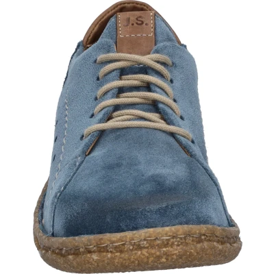 Afbeelding van Josef Seibel Neele 67 Sportieve veterschoenen, Dames, Maat: 35, Azur kombi Leer