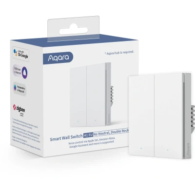 Afbeelding van Aqara Draadloze wandschakelaar WS EUK02 Wit Apple HomeKit