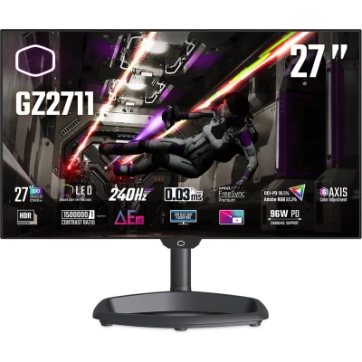 Afbeelding van Cooler Master Tempest GZ2711 27&#039;&#039; Gaming Monitor 2K QHD (2560x1440), 240Hz, 0.03ms MPRT, OLED Paneel, FreeSync Premium, DCI P3 98.5%