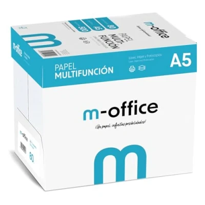 Afbeelding van 5 verpakkingen à 500 vellen multifunctioneel papier voor inkjet en laserprinters, DIN A5, 148 x 210 mm, ideaal kantoor thuis, m (2500 vellen)