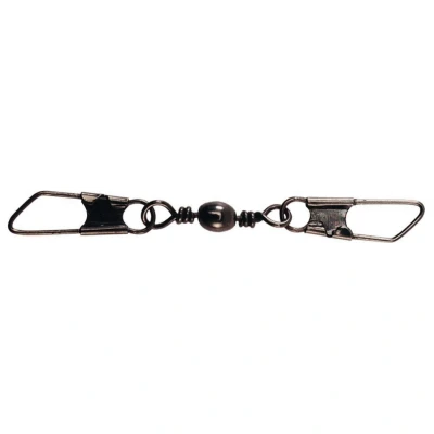 Afbeelding van Spro Black Double Safety Snap Barrel Swivel (10 pcs) Maat : 12