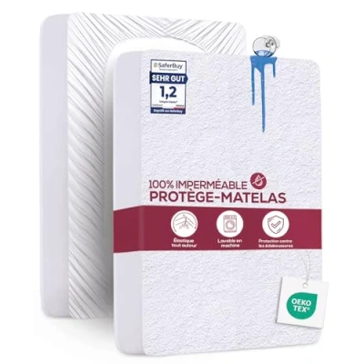 Afbeelding van Utopia Bedding matrashoes, 180 x 200 30 cm, waterdicht, Oeko TEX gecertificeerd, hoeslaken, ademend, elastiek rondom