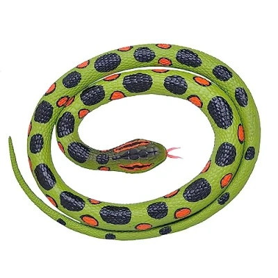 Afbeelding van Wild Republic Slang Anaconda Junior 117 Cm Rubber Groen/zwart