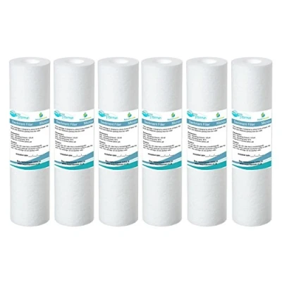 Afbeelding van 6X AquaHouse 10&quot; Sediment Water Filter Cartridge voor Omgekeerde Osmose, gevoed Pool &amp; Deeltjesfiltratie, past Standaard behuizingen 5 Micron