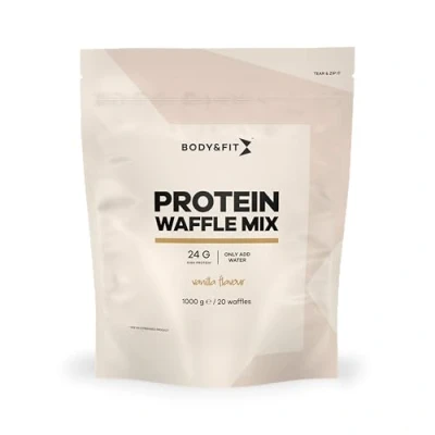 Afbeelding van Body &amp; Fit Protein Waffle Mix Wafelmix voor Eiwit Wafels Eiwitrijk 1000 gram (20 Wafels)