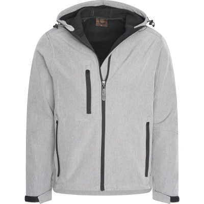 Afbeelding van Vestes softshell chaudes et coupe vent Avec capuchon Gris clair L