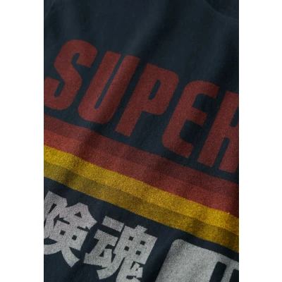 Afbeelding van Superdry Japan Stripe Tshirt print, Heren, Maat: Small, Eclipse navy