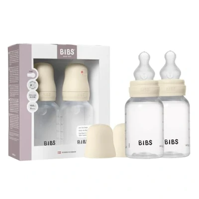 Afbeelding van Bibs Fles Slow Flow 2 Stuks 150 ml Silicone Ivory