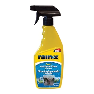Image de Rain X 2 en 1 Lave Glace Voiture et Nettoyant Vitre Bain avec Traitement Anti Pluie Pare Brise Technologie Hydrophobique 500 ml