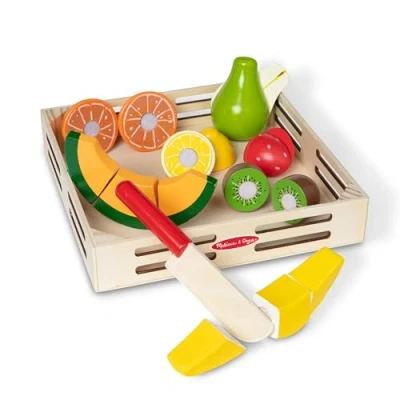 Afbeelding van Melissa &amp; Doug Cutting Fruit Set Wooden Play Food Kitchen Accessoires