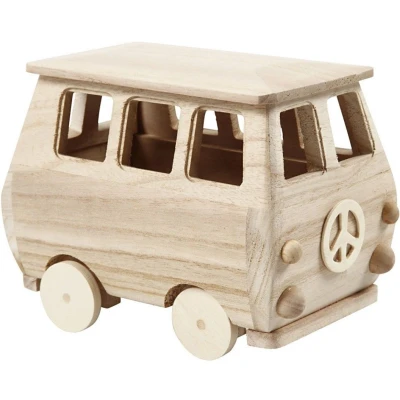 Afbeelding van Minibus, afm 17x10x13 cm, 1 stuk, grenen, Keizerin boom