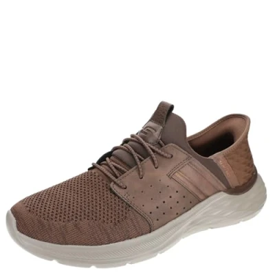 Afbeelding van Skechers Chaussures à enfiler Garner Newick pour homme, Textile synthétique marron foncé, 39.5 EU