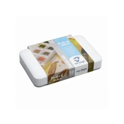 Afbeelding van Van Gogh Aquarelverf pocket box natuurtinten met 12 kleuren in halve Napjes