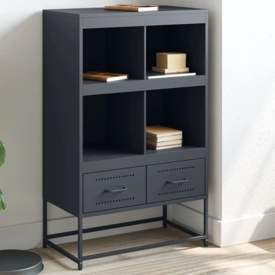 Afbeelding van Hoge kast 68,5x39x111,5 cm koudgewalst staal antracietkleurig