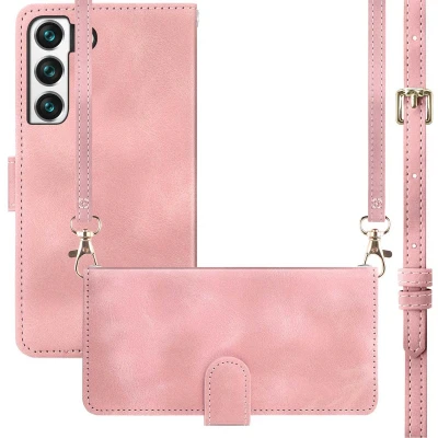 Afbeelding van imoshion Hoesje Geschikt voor Samsung Galaxy S21 FE met koord Bookcase Roze