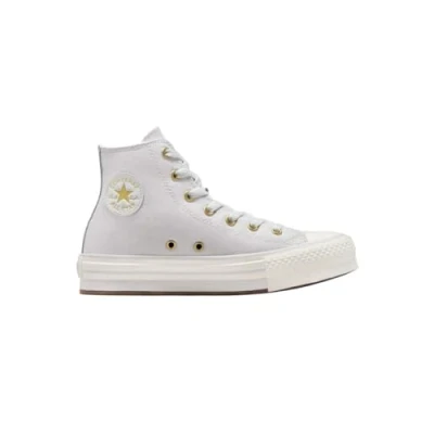 Afbeelding van Converse Chuck Taylor ALL STAR LIFT Platform Unisex Sneakers hoog voor kinderen, Maat: 35.5, Barely grey/egret/gold Textiel