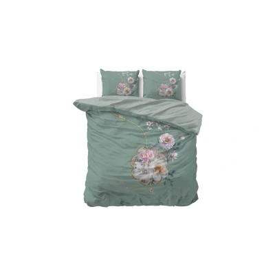 Afbeelding van Dekbedovertrek Lits Jumeaux 240x200 Sleeptime Microvezel Groen