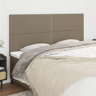 Afbeelding van vidaXL Hoofdborden 4 st 80x5x78/88 cm stof taupe