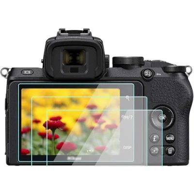 Afbeelding van Komet Z50 3 x 9H gehard glas schermbeschermer voor de Nikon Z 50 camera, krasbestendig, bellenbestendig, stofdicht