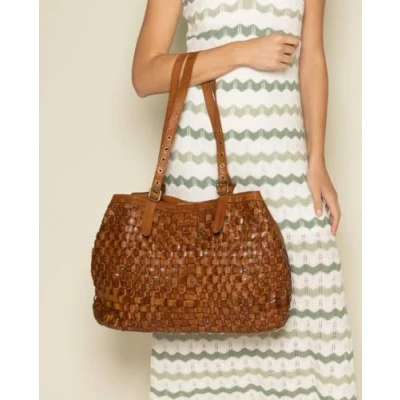 Afbeelding van Gusti Leder Demery Handtas, Dames, Maat: One Size, Cognac