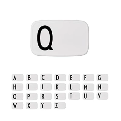 Afbeelding van Design Letters witte persoonlijke lunchbox, gepersonaliseerde voedselopslagcontainer voor mannen, vrouwen, meisjes en jongens, lunchbox op reis, gebruik als