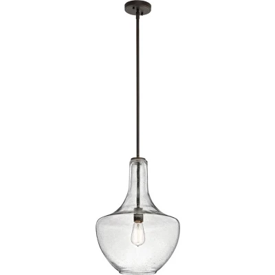 Afbeelding van Kichler LED Pendelarmatuur Everly 1X E27 Max 60W Dimbaar Olde Bronze