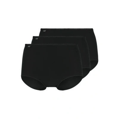 Afbeelding van sloggi 24/7 Microvezel Maxi Set van 3 Damesslip met hoge taille microvezel, zwart.