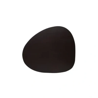 Afbeelding van 1x Skinnatur Placemat leder Coffee bean donkerbruin 46x40cm gerecycleerd leer tafeldecoratie onderlegger