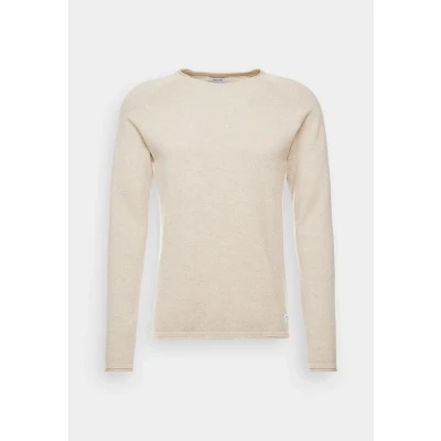 Afbeelding van Jack &amp; Jones Jjehill CREW NECK NOOS Trui, Heren, Maat: Large, Oatmeal melange