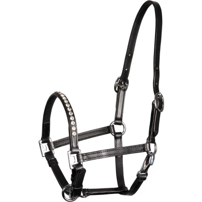 Afbeelding van Harrys Horse Crystal veulenhalster zwart maat:veulen